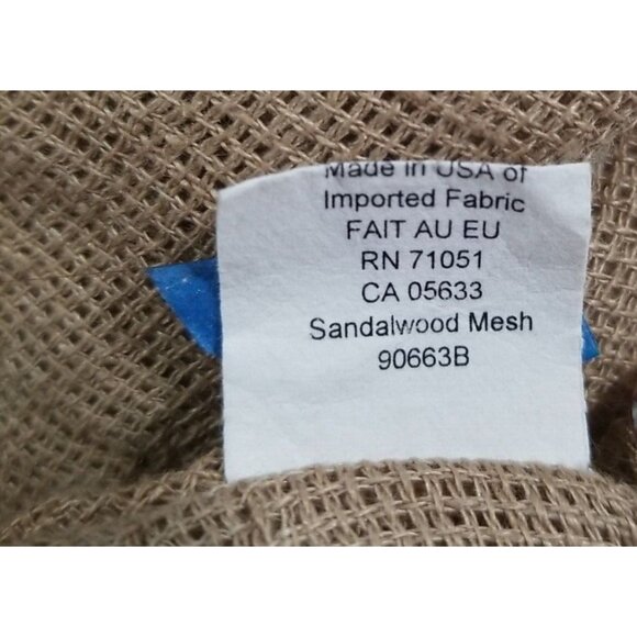 Vtg Windridge Cheryl Nash Womens Top Shirt Size XL Mesh Linen Brown Long Sleeve - Picture 10 of 12